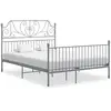 Image de vidaXL Cadre de lit sans matelas gris métal 140x200 cm