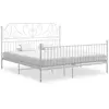 Image de vidaXL Cadre de lit sans matelas blanc métal 180x200 cm