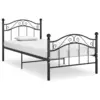 Image de vidaXL Cadre de lit sans matelas noir métal 90x200 cm