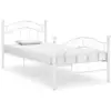 Image de vidaXL Cadre de lit sans matelas blanc métal 90x200 cm