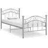 Image de vidaXL Cadre de lit sans matelas gris métal 90x200 cm