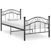 Image de vidaXL Cadre de lit sans matelas noir métal 100x200 cm