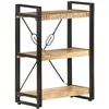 Image de vidaXL Bibliothèque à 3 Niveaux Etagère à Livres Meuble de Rangement Armoire à Livres Bureau Intérieur 60x30x80 cm Bois de Manguier Massif