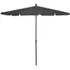 Image de vidaXL Parasol de jardin avec mât 210x140 cm Anthracite