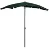 Image de vidaXL Parasol de jardin avec mât 200x130 cm vert