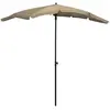 Image de vidaXL Parasol de jardin avec mât 200x130 cm taupe