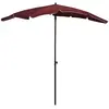 Image de vidaXL Parasol de jardin avec mât 200x130 cm rouge bordeaux