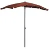 Image de vidaXL Parasol de jardin avec mât 200x130 cm terre cuite