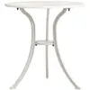 Image de vidaXL Table de jardin Blanc 62x62x65 cm Aluminium coulé