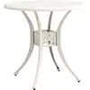 Image de vidaXL Table de jardin Blanc 78x78x72 cm Aluminium coulé