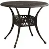 Image de vidaXL Table de jardin Bronze 90x90x74 cm Aluminium coulé