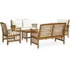 Image de vidaXL Salon de jardin 5 pcs avec coussins Bois d'acacia solide