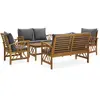 Image de vidaXL Salon de jardin 5 pcs avec coussins Bois d'acacia solide