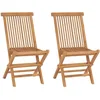 Image de Chaises de jardin pliables lot de 2 Bois de teck massif