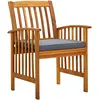 Image de vidaXL Ensemble à manger de jardin 3 pcs et coussins Acacia solide