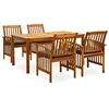 Image de vidaXL Ensemble à Manger de Jardin 5 pcs avec Coussins Acacia Solide