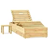 Image de Bussandri Exclusive Chaise longue avec table en pin imprégné Vert