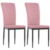 Image de Chaises à manger lot de 2 Rose Velours