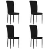 Image de Chaises à manger lot de 4 Noir Velours