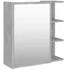 Image de Armoire à miroir de salle de bain Gris béton Bois d'ingénierie