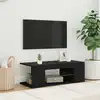 Image de vidaXL Meuble TV avec lumières LED Noir 90x39x30 cm