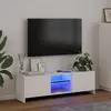 Image de vidaXL Meuble TV avec lumières LED Blanc 120x30x36 cm