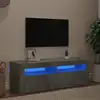 Image de vidaXL Meuble TV avec lumières LED gris béton 120x35x40 cm