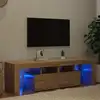 Image de vidaXL Meuble TV avec lumières LED Chêne sonoma 140x36,5x40 cm