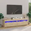 Image de vidaXL Meubles TV 2 pcs avec lumières LED Chêne sonoma 75x35x40 cm