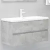 Image de vidaXL Armoire d'évier Gris béton 90x38,5x45 cm Bois d'ingénierie