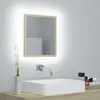 Image de vidaXL Miroir LED de salle de bain Chêne sonoma 40x8,5x37 cm Acrylique