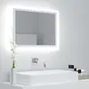 Image de vidaXL Miroir à LED de salle de bain Blanc 60x8,5x37 cm Acrylique