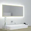 Image de vidaXL Miroir LED de salle de bain Chêne sonoma 100x8,5x37cm Acrylique