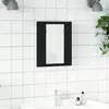 Image de vidaXL Armoire à miroir de salle de bain LED Noir 40x12x45cm Acrylique