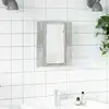 Image de vidaXL Armoire de salle de bain à miroir LED Gris béton Acrylique