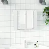 Image de vidaXL Armoire salle de bain à miroir LED Blanc 60x12x45 cm Acrylique