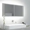 Image de vidaXL Armoire de salle de bain à miroir LED Gris béton Acrylique