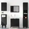 Image de vidaXL Miroir de salle de bain noir 60x10,5x45 cm bois d’ingénierie