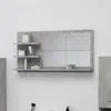Image de vidaXL Miroir de salle de bain gris béton bois d’ingénierie