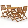 Image de vidaXL Ensemble à manger de jardin pliable 5 pcs Bois d'acacia solide