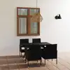 Image de vidaXL Ensemble à manger de jardin 5 pcs Résine tressée Noir