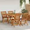 Image de vidaXL Ensemble à manger de jardin 5 pcs Bois de teck massif