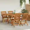 Image de vidaXL Salon de jardin 5 pcs Bois de teck massif