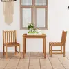 Image de vidaXL Ensemble de salle à manger de jardin 3 pièces 80 x 80 cm en bois de teck massif
