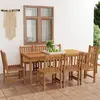 Image de vidaXL Ensemble de salle à manger de jardin 9 pièces 180 x 90 cm en bois de teck massif