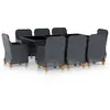 Image de vidaXL Ensemble à manger d'extérieur 9 pcs et coussins résine tressée