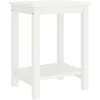 Image de vidaXL Table de Chevet, Armoire de Nuit avec Étagère, Table de Téléphone, Meuble de Rangement Chambre, Moderne, Blanc Bois de Pin Massif