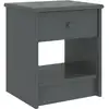 Image de vidaXL Table de chevet Gris foncé 35x30x40 cm Bois de pin massif