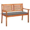 Image de vidaXL Banc de jardin 2 places avec coussin 120 cm Bois d'eucalyptus