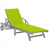 Image de vidaXL Chaise longue de jardin avec coussin Bois d'acacia solide